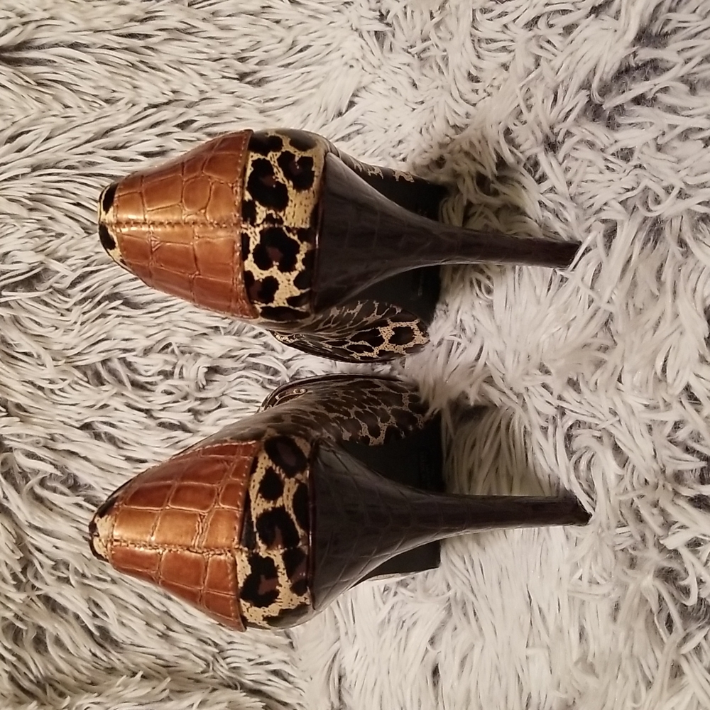 Qupid Leopard Print Platform Stilettos - image 3